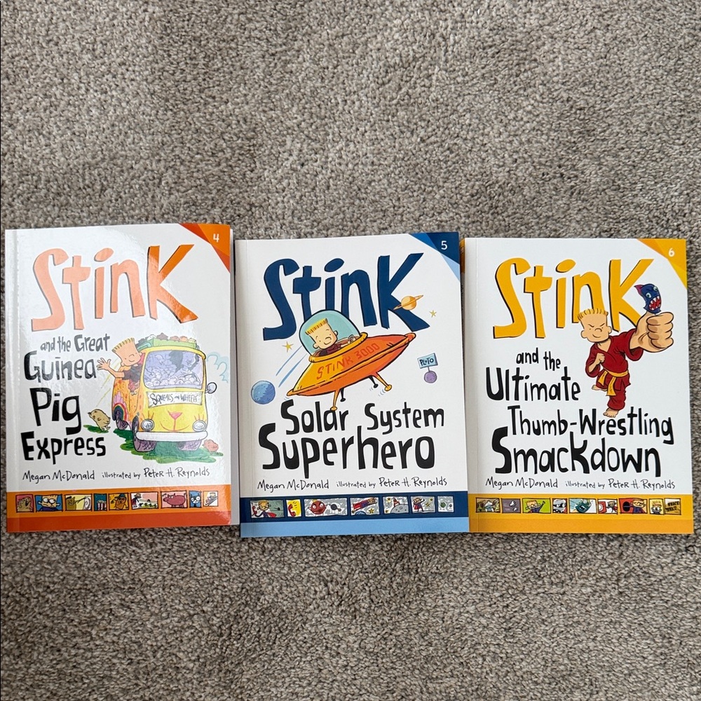 Stink Book Series Set - Orange, Blue, Yellow Covers